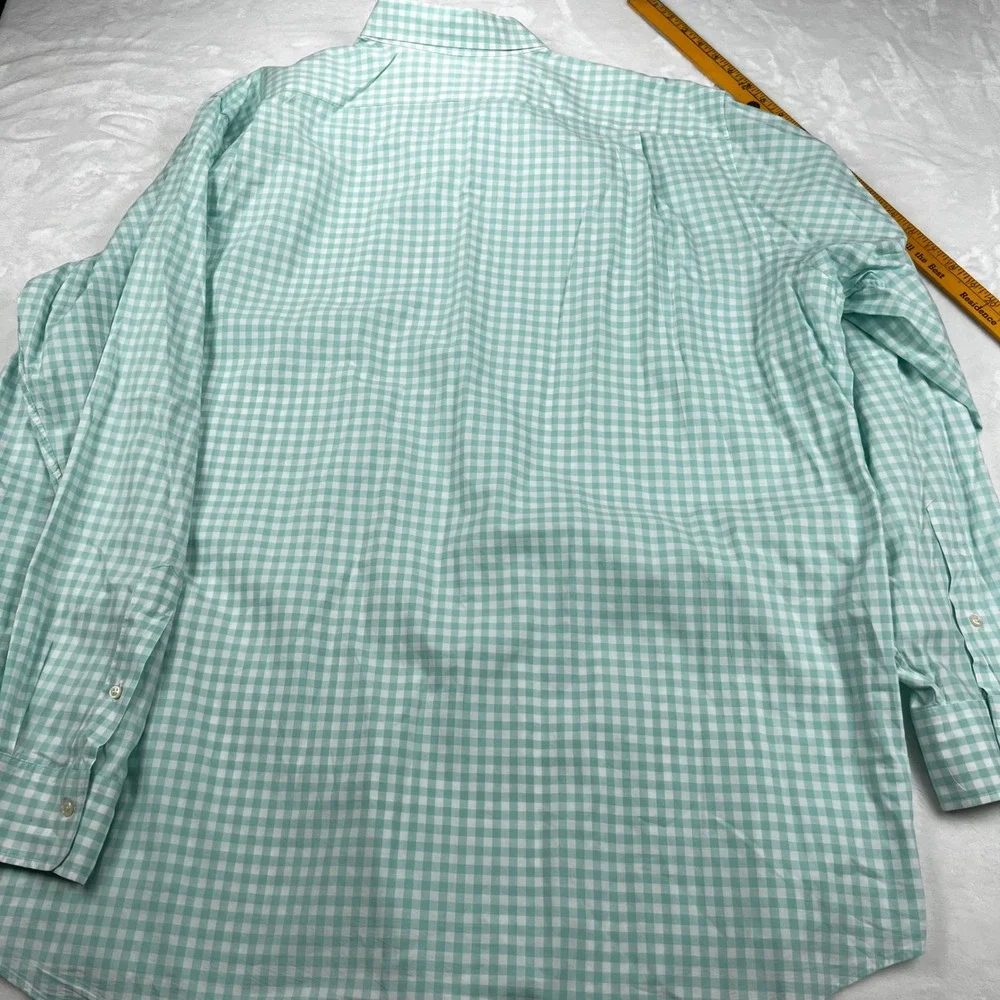 Polo Ralph Lauren Mens 2LT Green Gingham Check Stretch Cotton Button Down Shirt